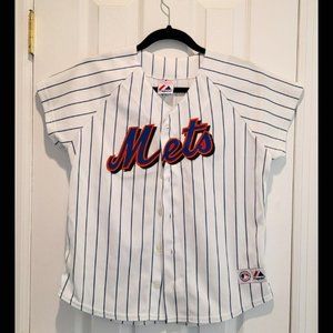 METS button up logo short sleeve